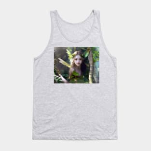 Forest Fairy Portrait Tank Top